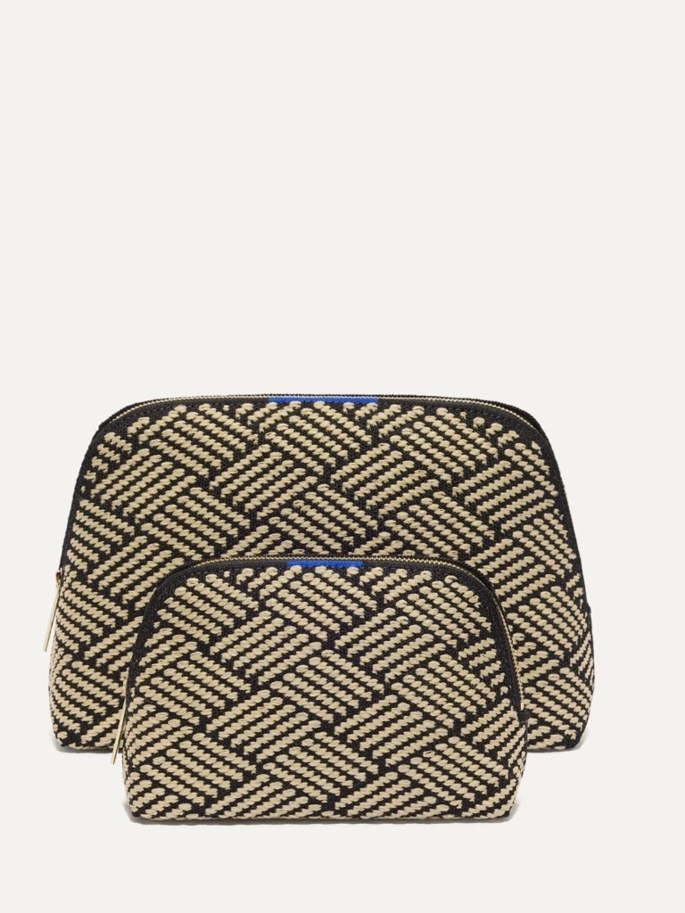 Rothy’s Polar Zig Zag Black and Cream striped Vanity Set